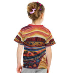 Uluru Ayers Rock Sunset Kid T Shirt Aboriginal Dot Painting