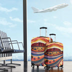 Uluru Ayers Rock Sunset Luggage Cover Aboriginal Dot Painting