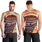 Uluru Ayers Rock Sunset Men Tank Top Aboriginal Dot Painting