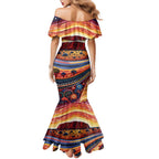 Uluru Ayers Rock Sunset Mermaid Dress Aboriginal Dot Painting