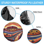 Uluru Ayers Rock Sunset Spare Tire Cover Aboriginal Dot Painting