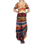 Uluru Ayers Rock Sunset Summer Maxi Dress Aboriginal Dot Painting