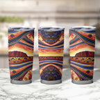 Uluru Ayers Rock Sunset Tumbler Cup Aboriginal Dot Painting