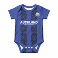 Custom Oceania Football NZ Auckland Baby Onesie Maori Tribal Pattern