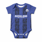 Custom Oceania Football NZ Auckland Baby Onesie Maori Tribal Pattern