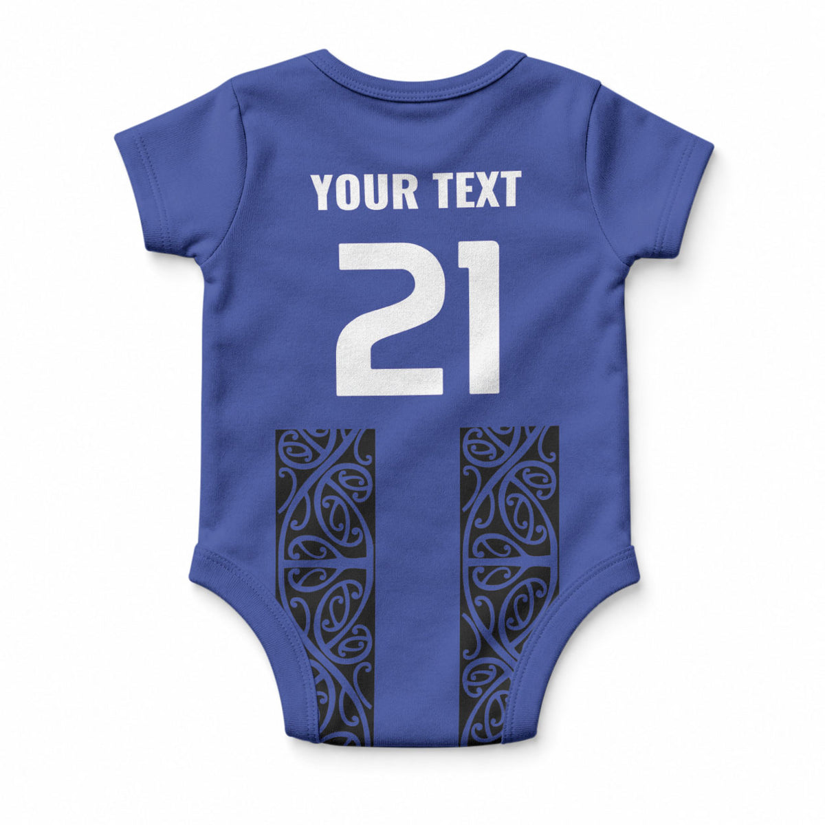 Custom Oceania Football NZ Auckland Baby Onesie Maori Tribal Pattern