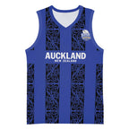 Custom Oceania Football NZ Auckland Basketball Jersey Maori Tribal Pattern