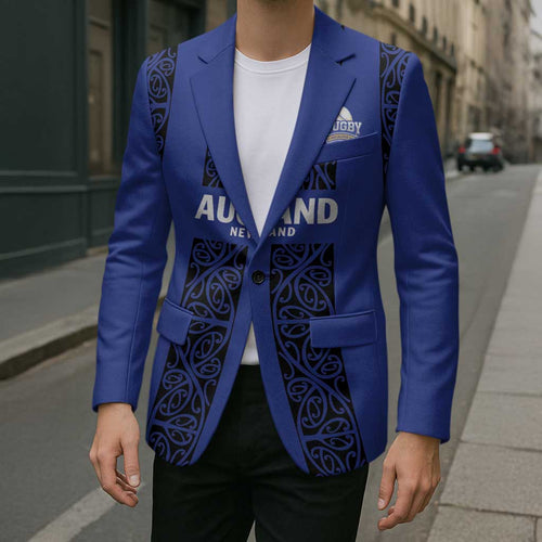 Custom Oceania Football NZ Auckland Blazer Maori Tribal Pattern