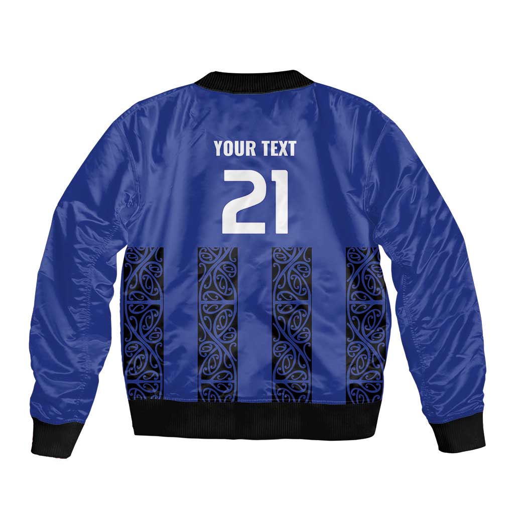 Custom Oceania Football NZ Auckland Bomber Jacket Maori Tribal Pattern