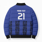 Custom Oceania Football NZ Auckland Bomber Puffer Jacket Maori Tribal Pattern