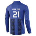 Custom Oceania Football NZ Auckland Button Sweatshirt Maori Tribal Pattern