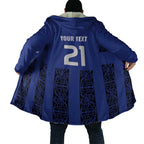 Custom Oceania Football NZ Auckland Cloak Maori Tribal Pattern