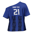 Custom Oceania Football NZ Auckland Cross Shoulder Shirt Maori Tribal Pattern
