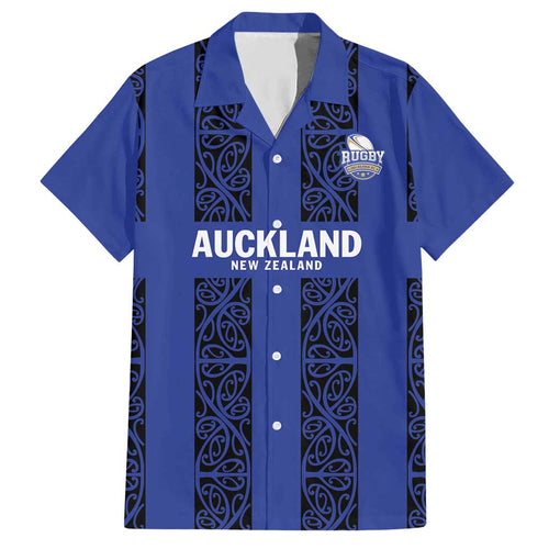 Custom Oceania Football NZ Auckland Hawaiian Shirt Maori Tribal Pattern