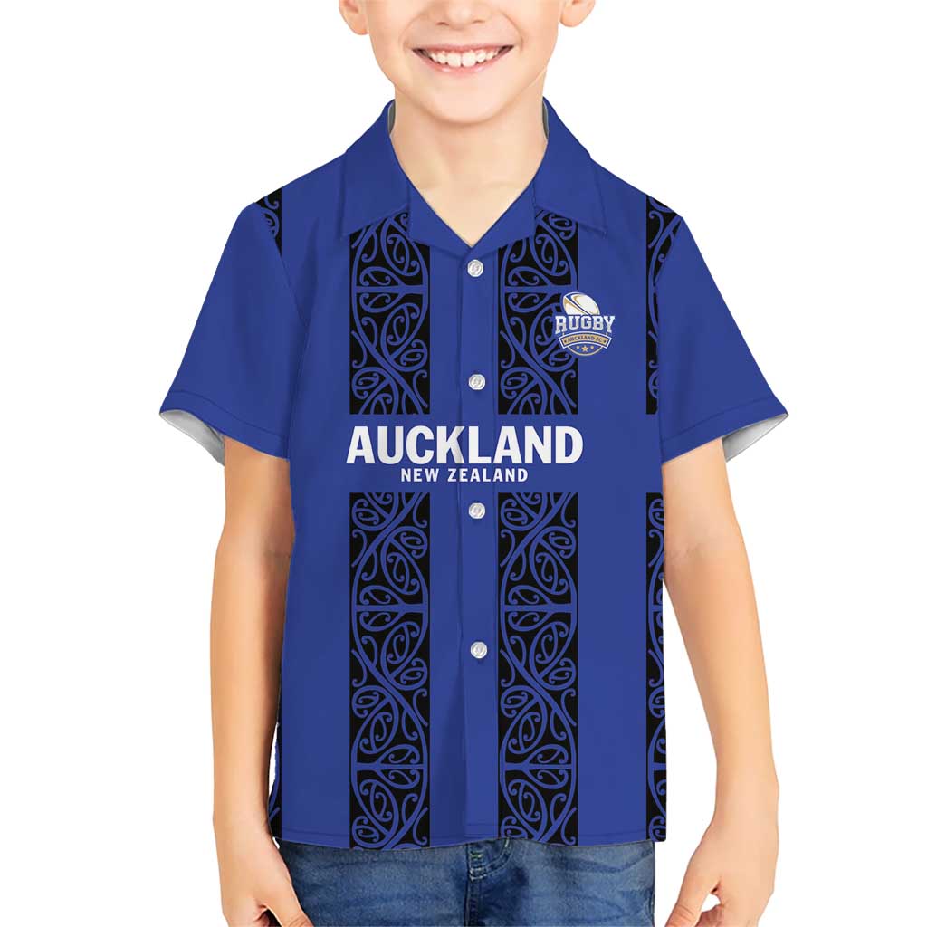 Custom Oceania Football NZ Auckland Hawaiian Shirt Maori Tribal Pattern