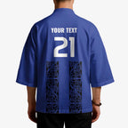 Custom Oceania Football NZ Auckland Kimono Maori Tribal Pattern