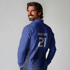 Custom Oceania Football NZ Auckland Long Sleeve Polo Shirt Maori Tribal Pattern