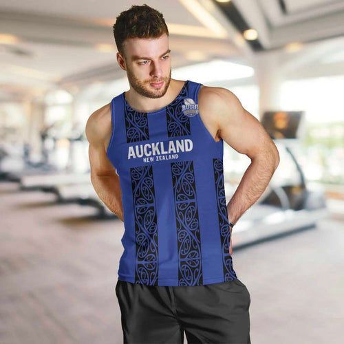 Custom Oceania Football NZ Auckland Men Tank Top Maori Tribal Pattern