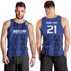 Custom Oceania Football NZ Auckland Men Tank Top Maori Tribal Pattern