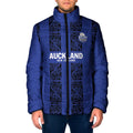 Custom Oceania Football NZ Auckland Padded Jacket Maori Tribal Pattern