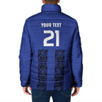 Custom Oceania Football NZ Auckland Padded Jacket Maori Tribal Pattern