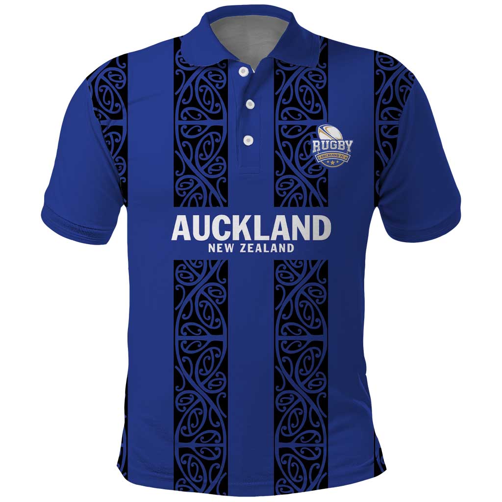 Custom Oceania Football NZ Auckland Polo Shirt Maori Tribal Pattern