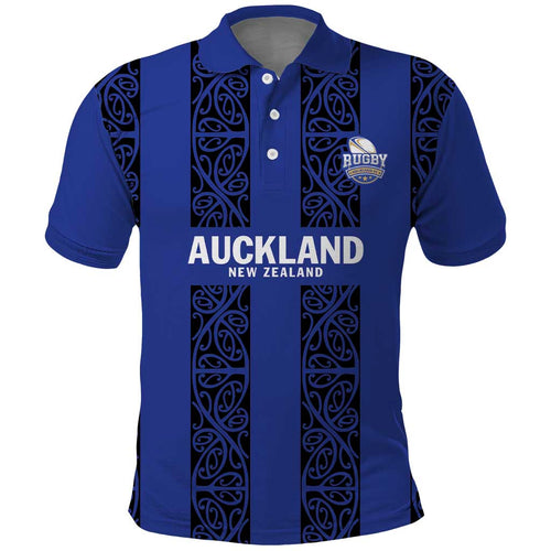 Custom Oceania Football NZ Auckland Polo Shirt Maori Tribal Pattern