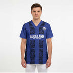 Custom Oceania Football NZ Auckland Scrub Top Maori Tribal Pattern