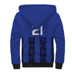 Custom Oceania Football NZ Auckland Sherpa Hoodie Maori Tribal Pattern