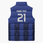 Custom Oceania Football NZ Auckland Sleeveless Puffer Jacket Maori Tribal Pattern