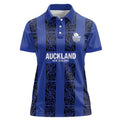 Custom Oceania Football NZ Auckland Women Polo Shirt Maori Tribal Pattern