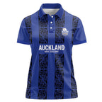Custom Oceania Football NZ Auckland Women Polo Shirt Maori Tribal Pattern