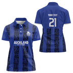 Custom Oceania Football NZ Auckland Women Polo Shirt Maori Tribal Pattern