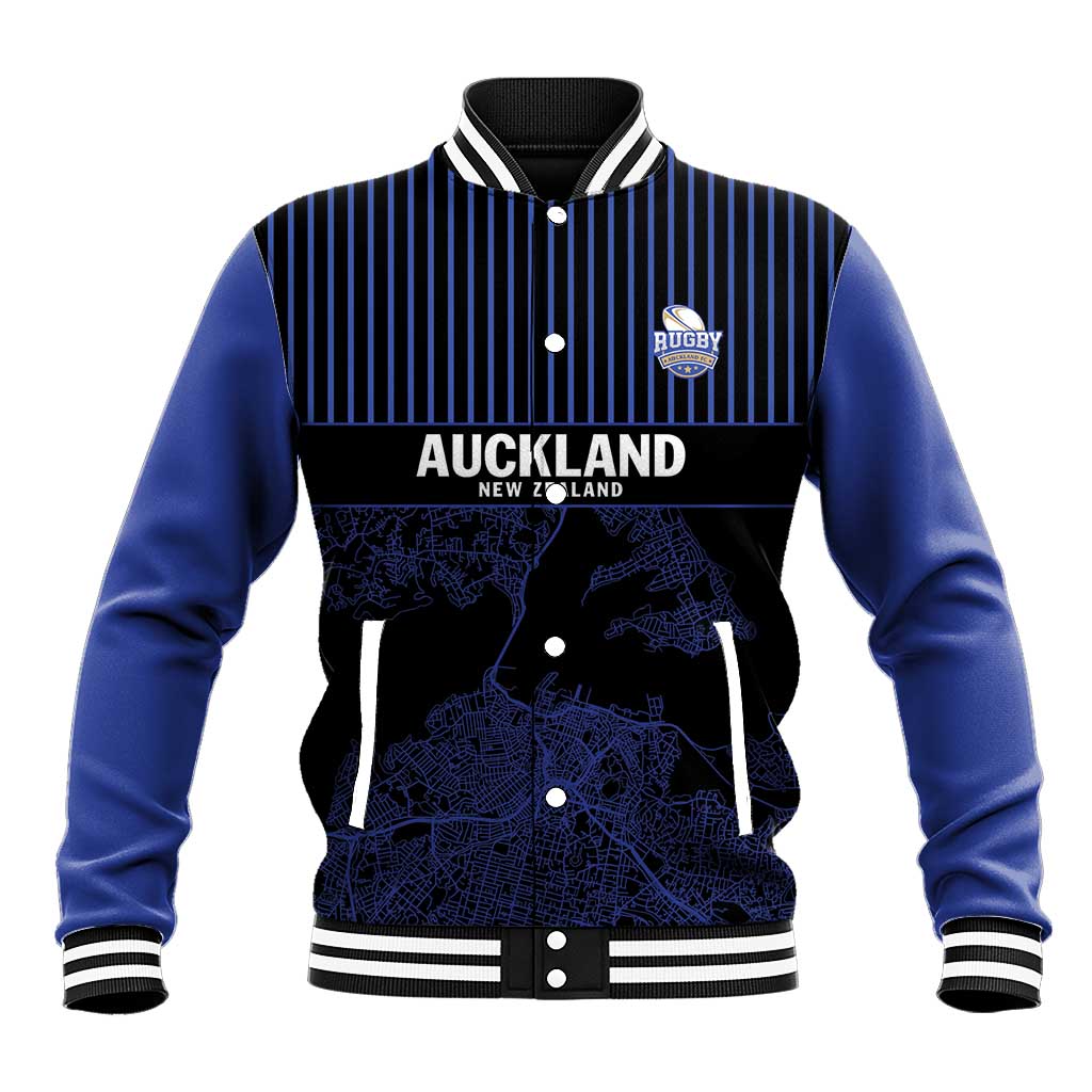 Custom Oceania Football NZ Auckland Baseball Jacket Minimal City Map Style
