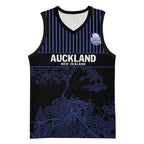 Custom Oceania Football NZ Auckland Basketball Jersey Minimal City Map Style