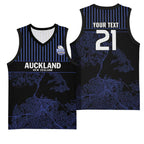 Custom Oceania Football NZ Auckland Basketball Jersey Minimal City Map Style