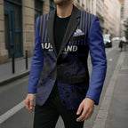 Custom Oceania Football NZ Auckland Blazer Minimal City Map Style