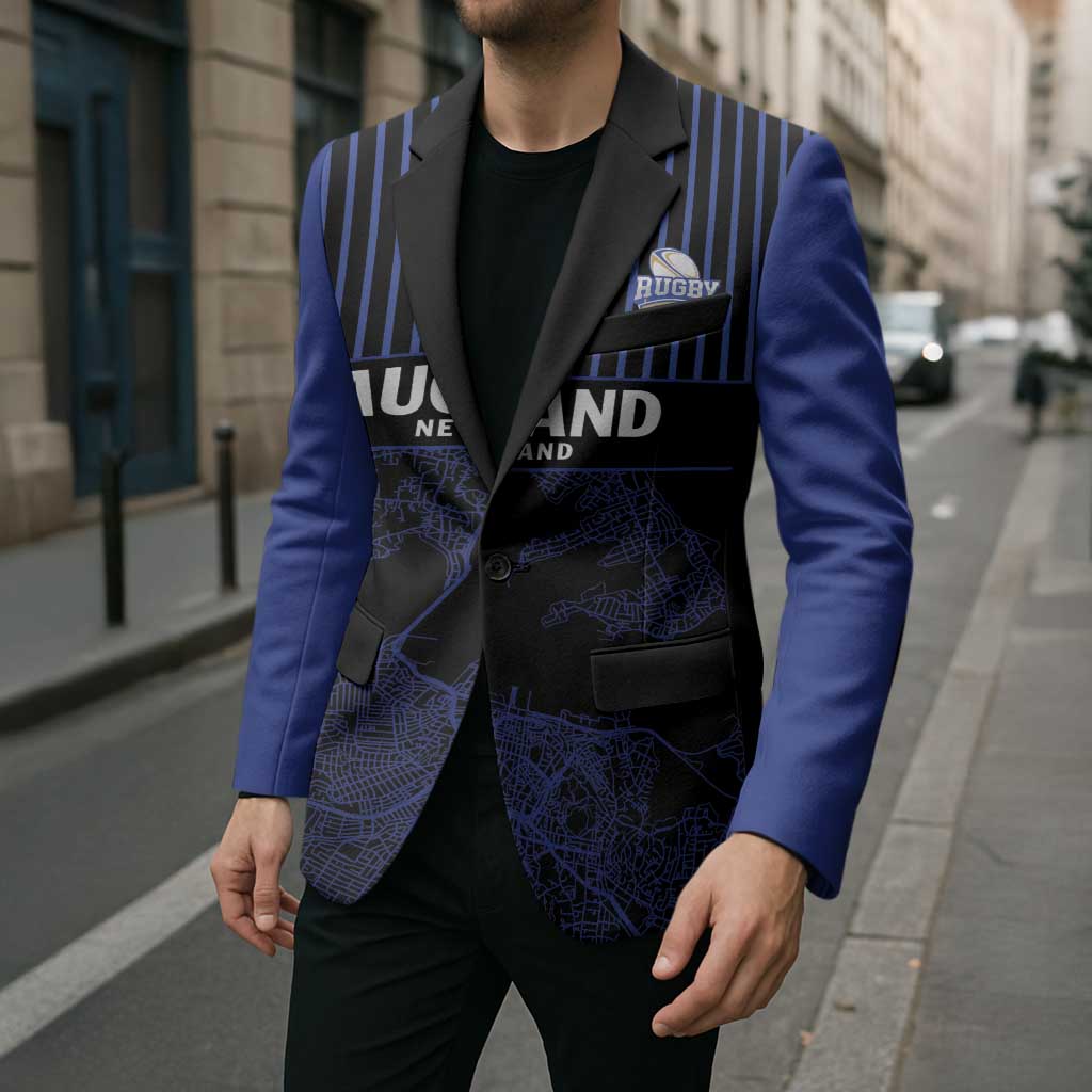 Custom Oceania Football NZ Auckland Blazer Minimal City Map Style