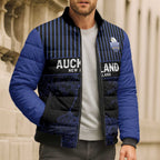 Custom Oceania Football NZ Auckland Bomber Puffer Jacket Minimal City Map Style