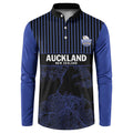 Custom Oceania Football NZ Auckland Button Sweatshirt Minimal City Map Style