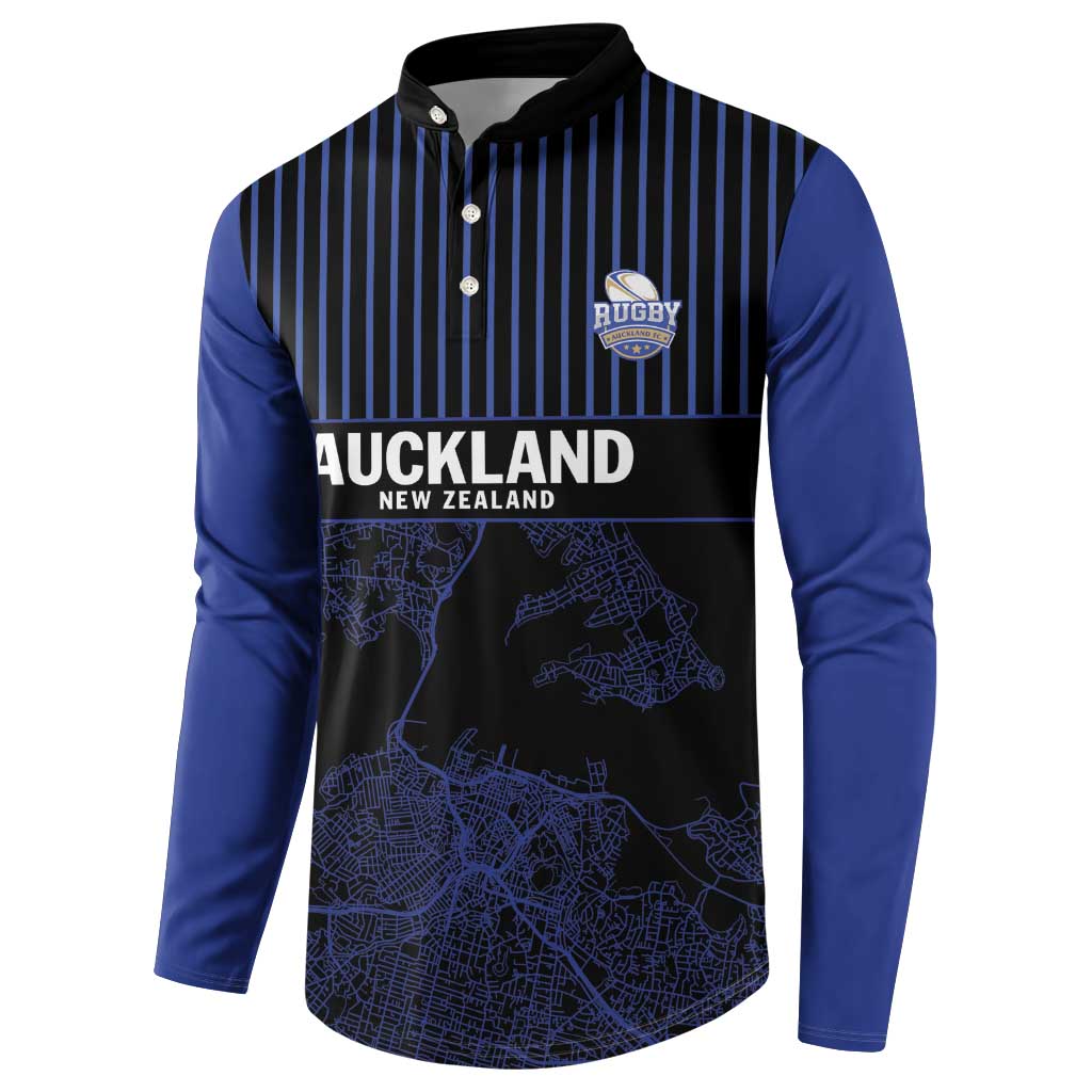 Custom Oceania Football NZ Auckland Button Sweatshirt Minimal City Map Style