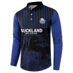 Custom Oceania Football NZ Auckland Button Sweatshirt Minimal City Map Style