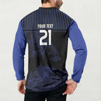 Custom Oceania Football NZ Auckland Button Sweatshirt Minimal City Map Style