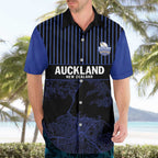 Custom Oceania Football NZ Auckland Hawaiian Shirt Minimal City Map Style