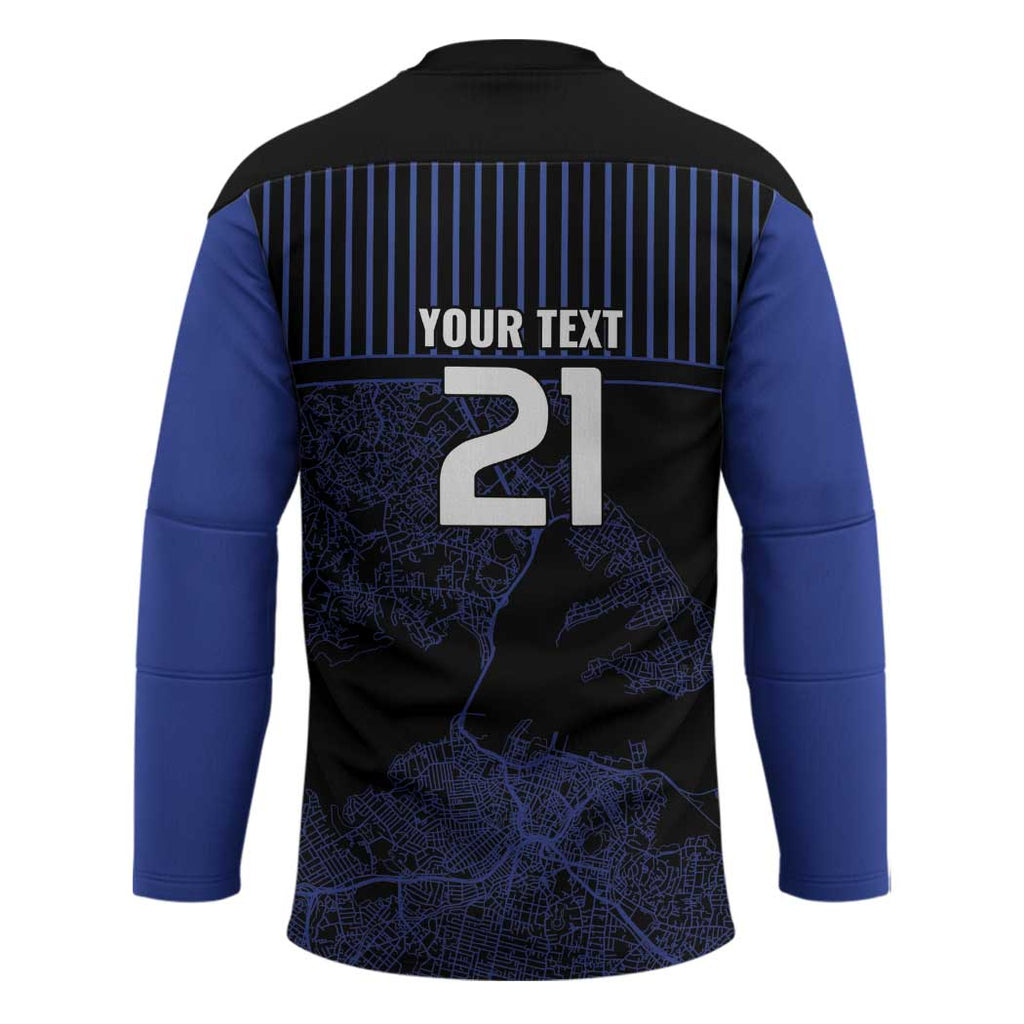 Custom Oceania Football NZ Auckland Hockey Jersey Minimal City Map Style