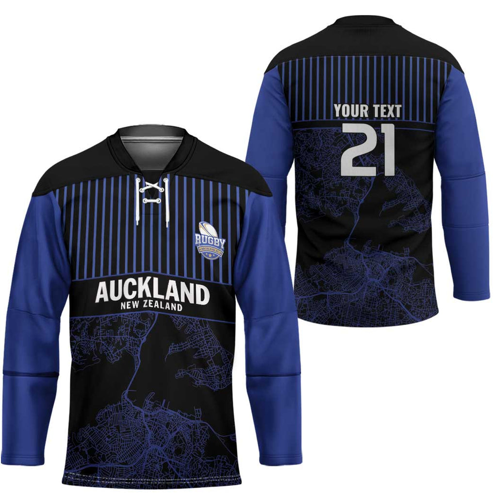 Custom Oceania Football NZ Auckland Hockey Jersey Minimal City Map Style