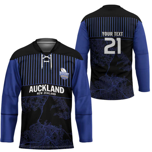 Custom Oceania Football NZ Auckland Hockey Jersey Minimal City Map Style