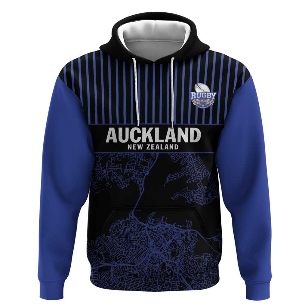 Custom Oceania Football NZ Auckland Hoodie Minimal City Map Style