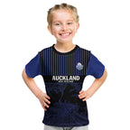 Custom Oceania Football NZ Auckland Kid T Shirt Minimal City Map Style
