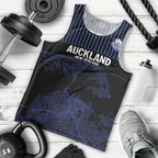Custom Oceania Football NZ Auckland Men Tank Top Minimal City Map Style
